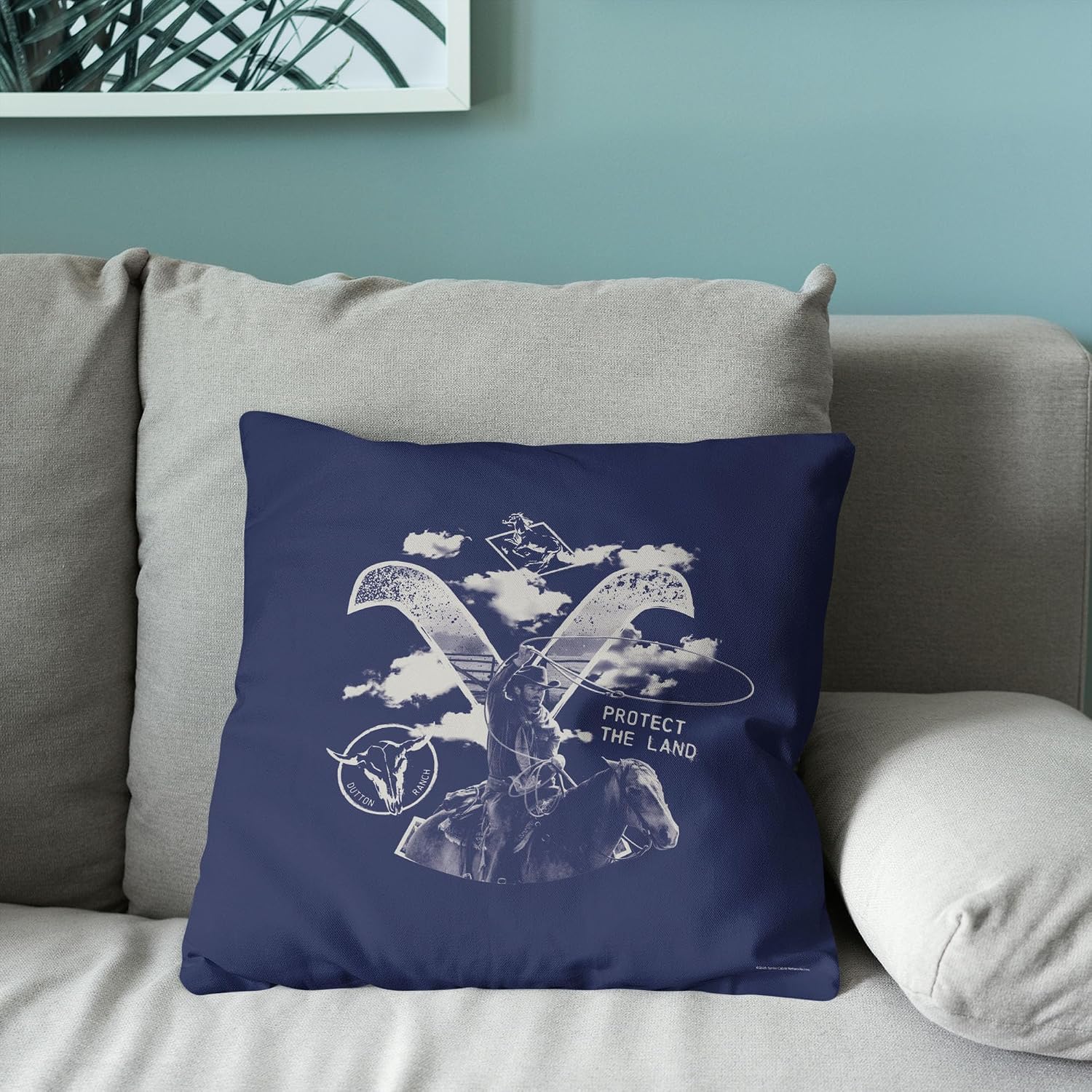 Northwest Paramount Yellowstone Throw Pillow, Protect The Land, 18 x 18 inches