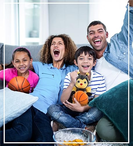 Miniatura 7 de DolliBu Honeybee - Animal de peluche con baloncesto  Abeja suave y abrazable, adorable juguete de peluche de abeja para jugar, lindo regalo de