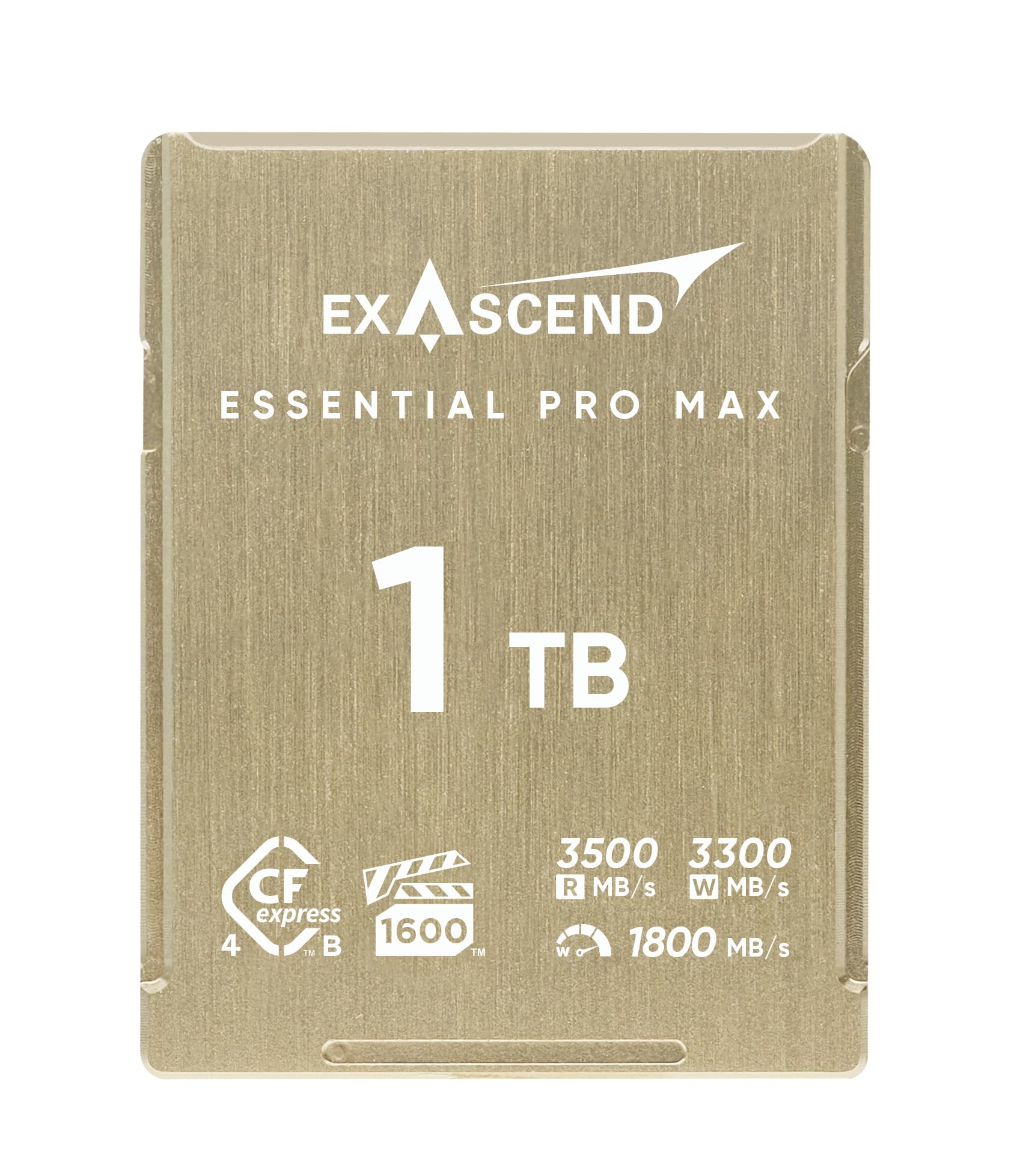 Exascend Essential Pro Max CFexpress 4.0 Type B Memory Card, Max. Read 3500 MB/s, VPG1600-Certified (1, TB)
