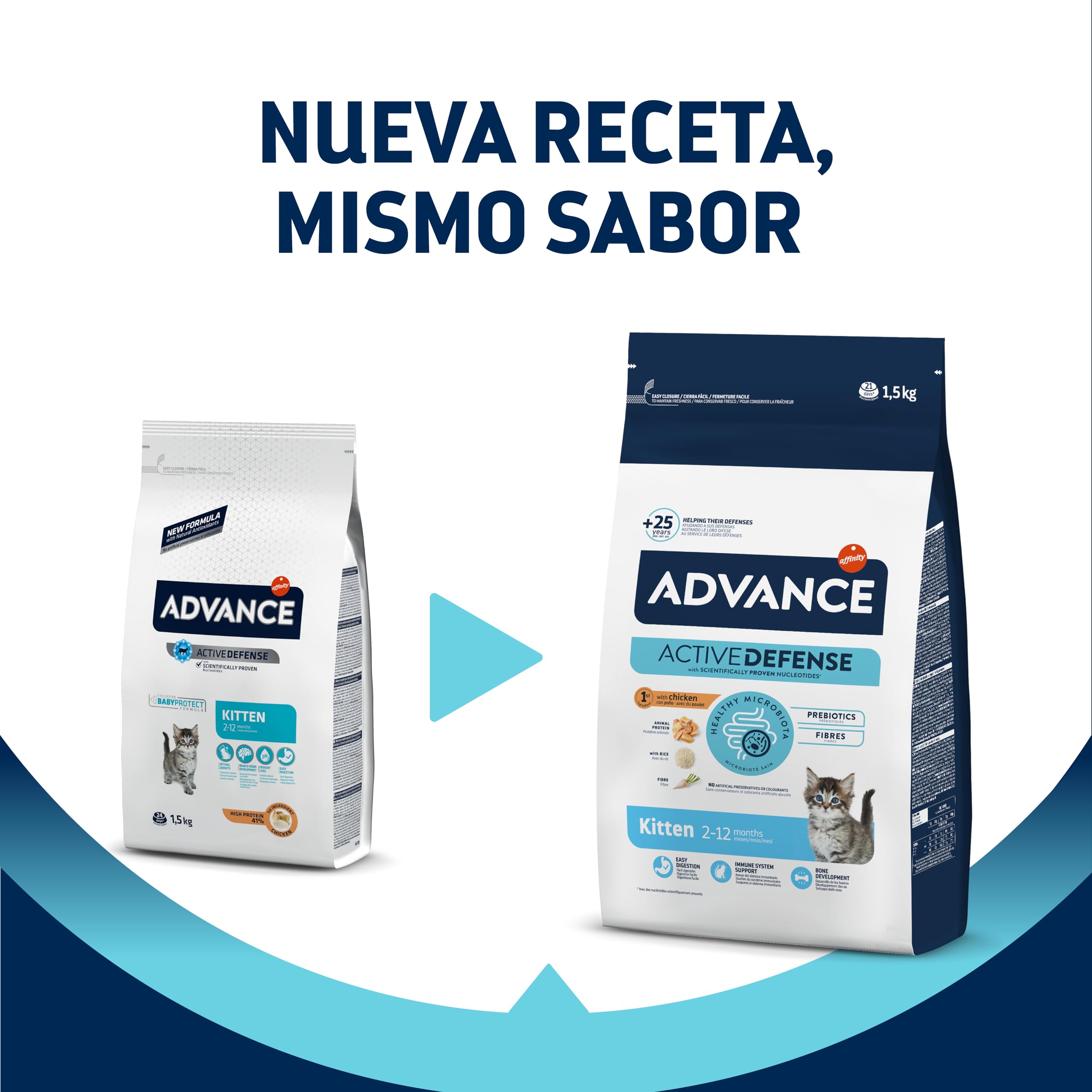 Advance Cat Kitten, Pienso para Gatitos Kitten con Pollo, 1,5kg
