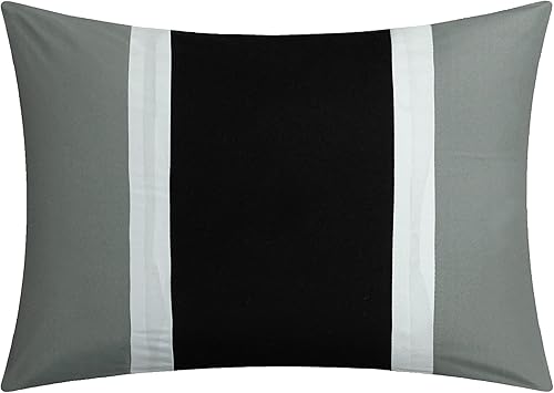 Miniatura 5 de Juego de ropa de cama de 10 piezas Chic Home con edredón con cierre fruncido, para cama king, todo en una bolsa, Microfibra, gris, gemelo