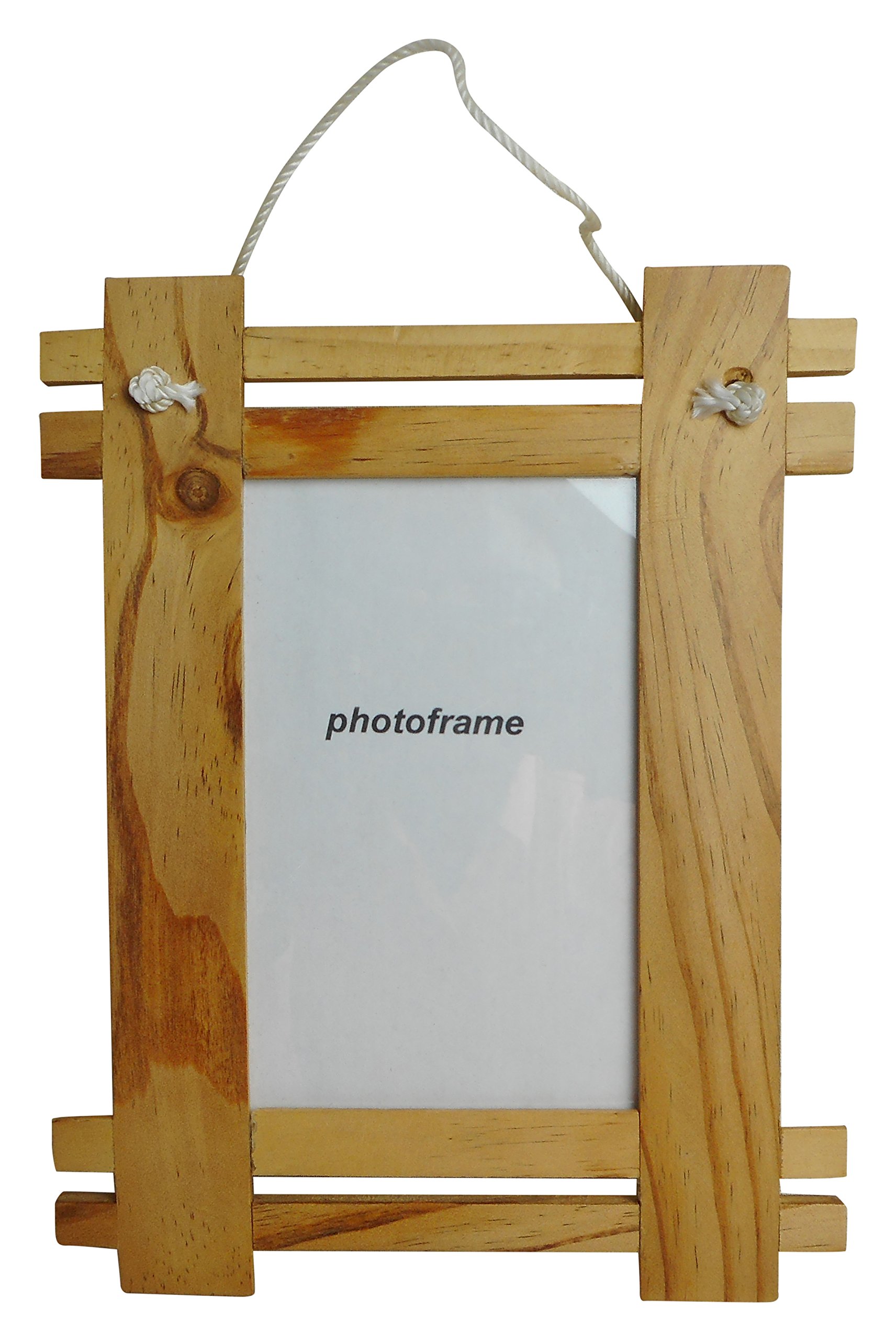 Angira handicrafts Vintage Picture Pine Wood Frame 4x6 Photo Frames in Antique Beige for Desk Standing and Wall Hanging Gift for Frinds Wedding valentine day