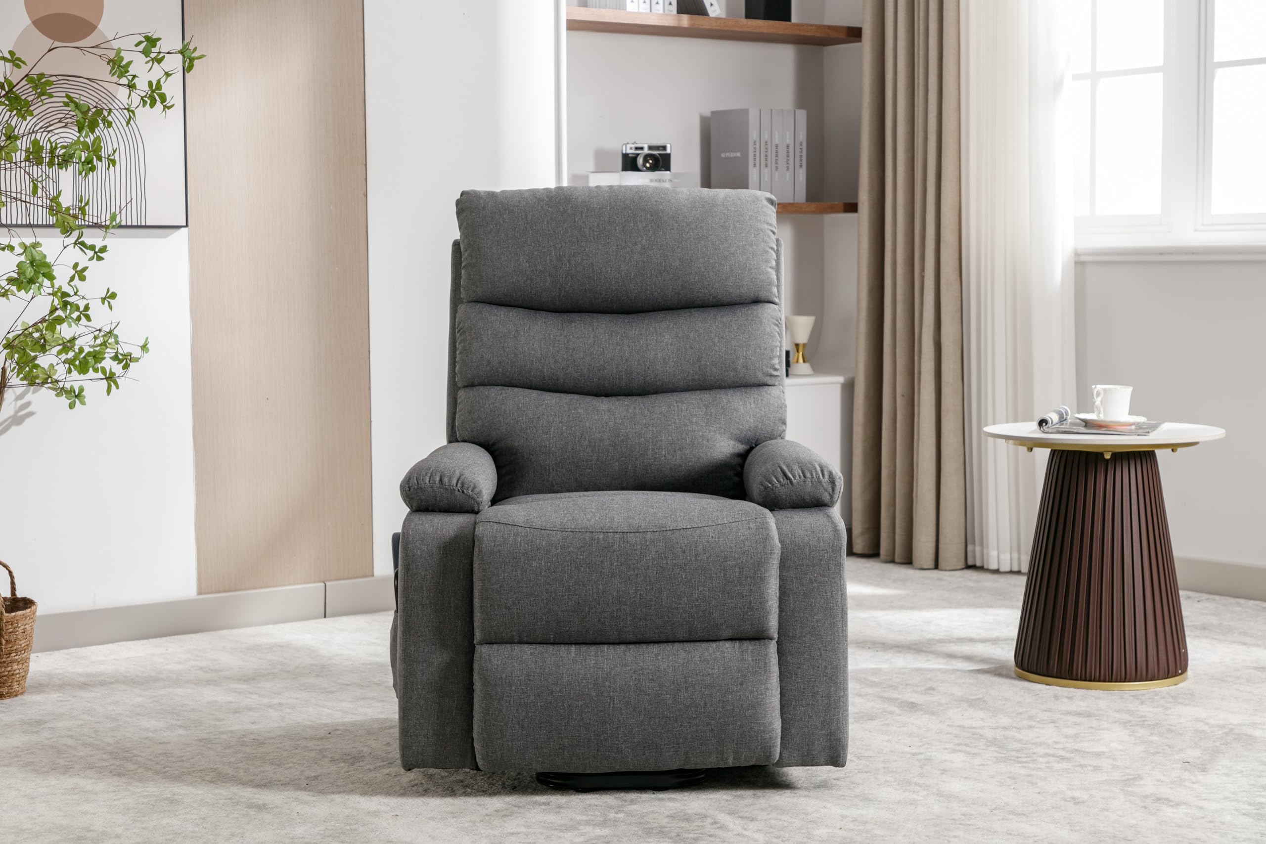 ASTAN HOGAR Poltrona Relax con Funzione Auto-Aiuto (Levanta Persone), Reclinazione Elettrica, Massaggio E Termoterapia, Modello Ceci AH-AR10520GR