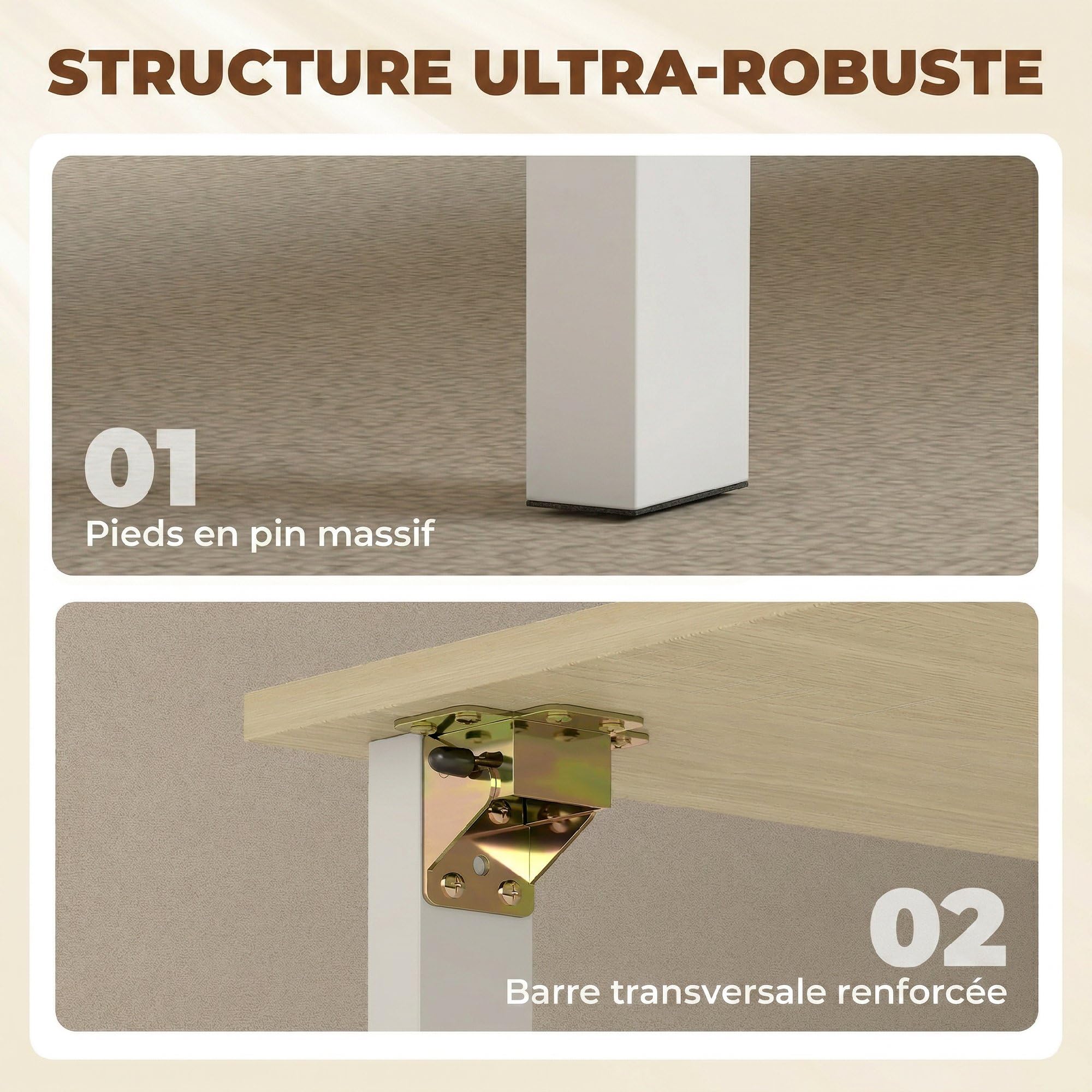 HOMCOM Table à Manger Pliante pour 6 Personnes 39-168 cm 2 Tiroirs Blanc | Table de Cuisine Rectangulaire, 2 Abattants, 4 Étagères Ouvertes, Pieds en Bois de Pin, Petit Espace, Salle à Manger