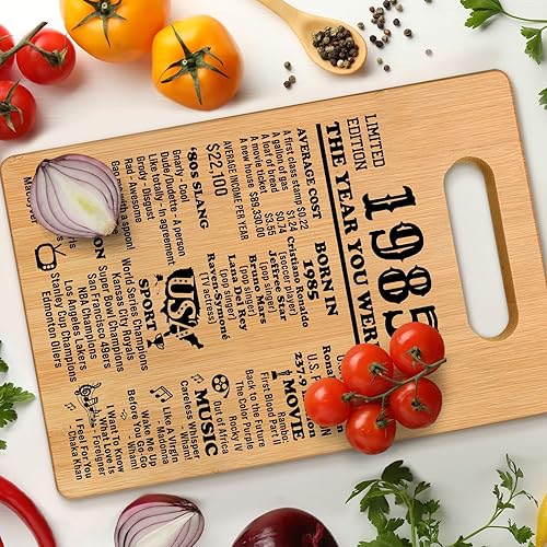 Miniatura 40 de Regalos de 80 cumpleaños para mujeres y hombres, tabla de cortar 1945, regalos de cumpleaños 80 para ella, regalos de cumpleaños de 80 años, regalo