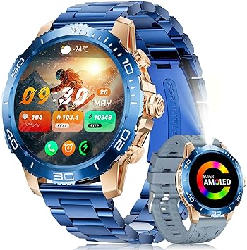 Reloj Inteligente Hombre con Linterna/800mAh Batería, 1.43
