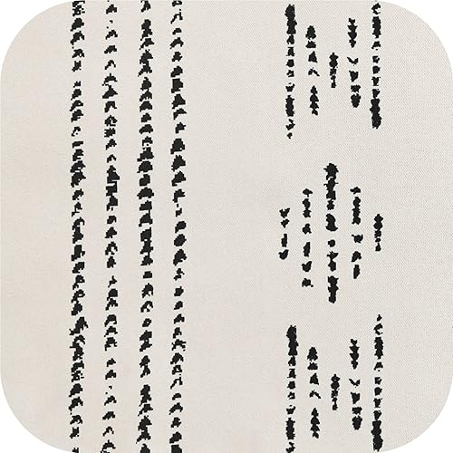 Miniatura 9 de COLLACT Cortinas bohemias 100% opacas para dormitorio, 96 pulgadas de largo, cortinas geométricas negras con aislamiento térmico para sala de estar,