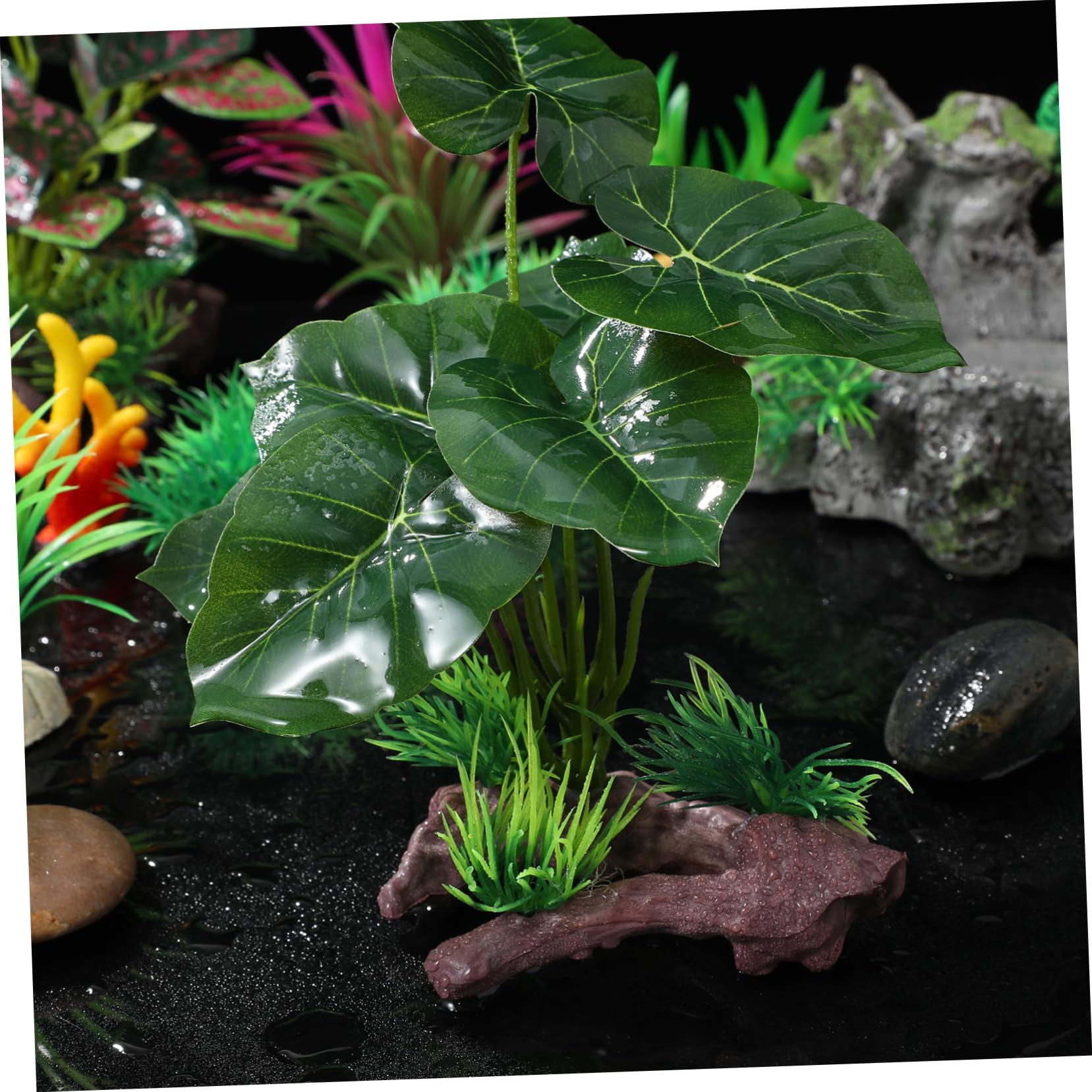 Kisangel 10 Uds Decoración De Tanque De Peces Plantas Artificiales De Acuario Plantas Falsas Plantas De Acuario Decoraciones Accesorios para Tanque De Peces Plantas Artificiales para