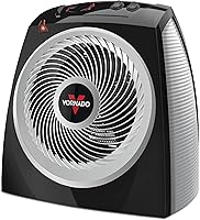 Vornado VH10 Whole Room Vortex Space Heater, Adjustable Thermostat, 2 Heat Settings, Quiet Safe Indoor Heater for Bedroom Living Room, Black