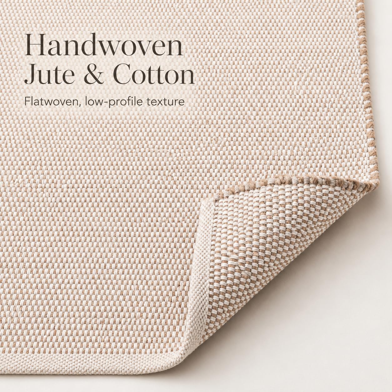 The Best Jute Rugs for Living Rooms (2026) 4 SLHOMES S & L Homes Jute Cotton Hand Woven Natural Farmhouse Area Rug for Living — product photo