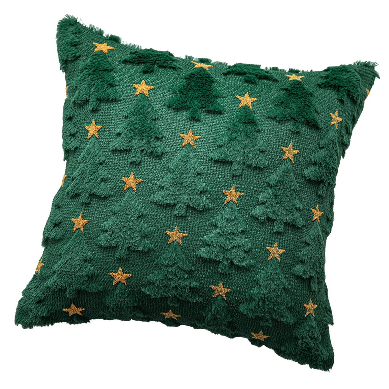 Jazuaiao Green Christmas Throw Pillow Cover 45X45cm, Festival Sofa Chair Cushions Case For Living Room Bedroom Color Pillowcase