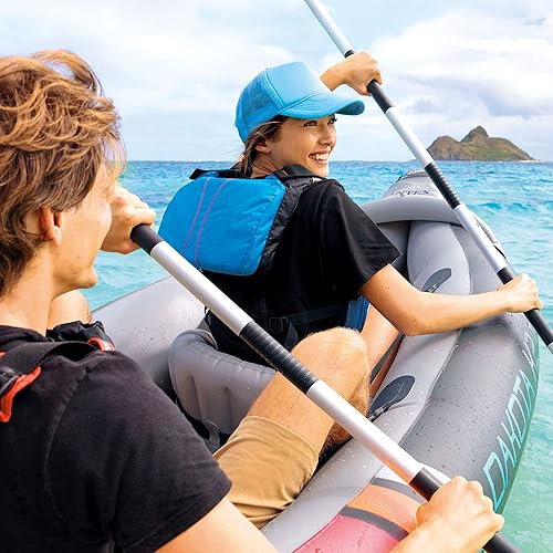 Miniatura 2 de INTEX Juego de kayak inflable para 2 personas, Dakota K2 con remos de 86 pulgadas y bomba