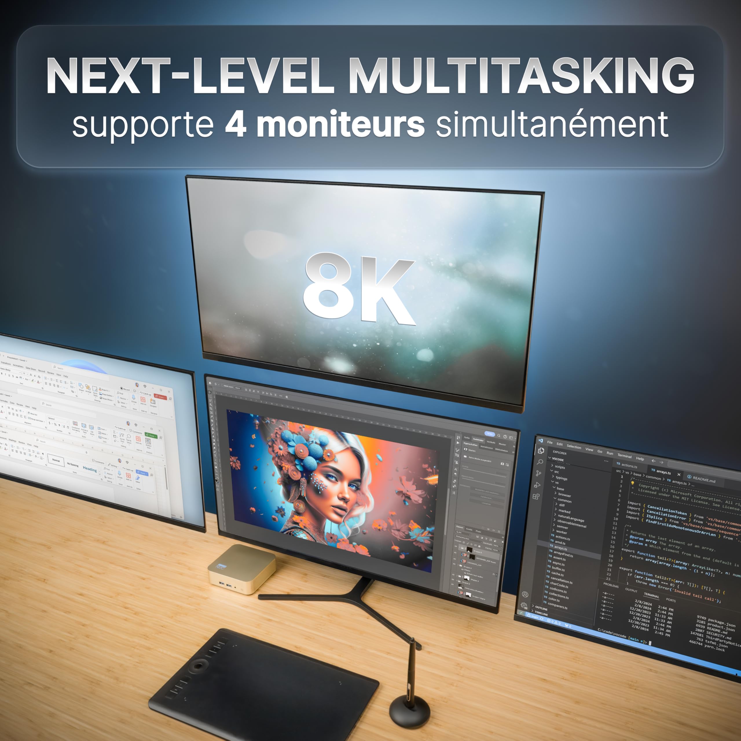Lux Intel® Core-i5 13ᵉ Gén. • NUC 13 Lux Pro • 10 Cœurs, jusqu'à 4,6GHz • 16 Go RAM, 512 Go SSD • WiFi 6E • BT 5.3 • TB 4 • Microsoft Windows 11 Pro • Micro-Ordinateur pour Maison et Bureau