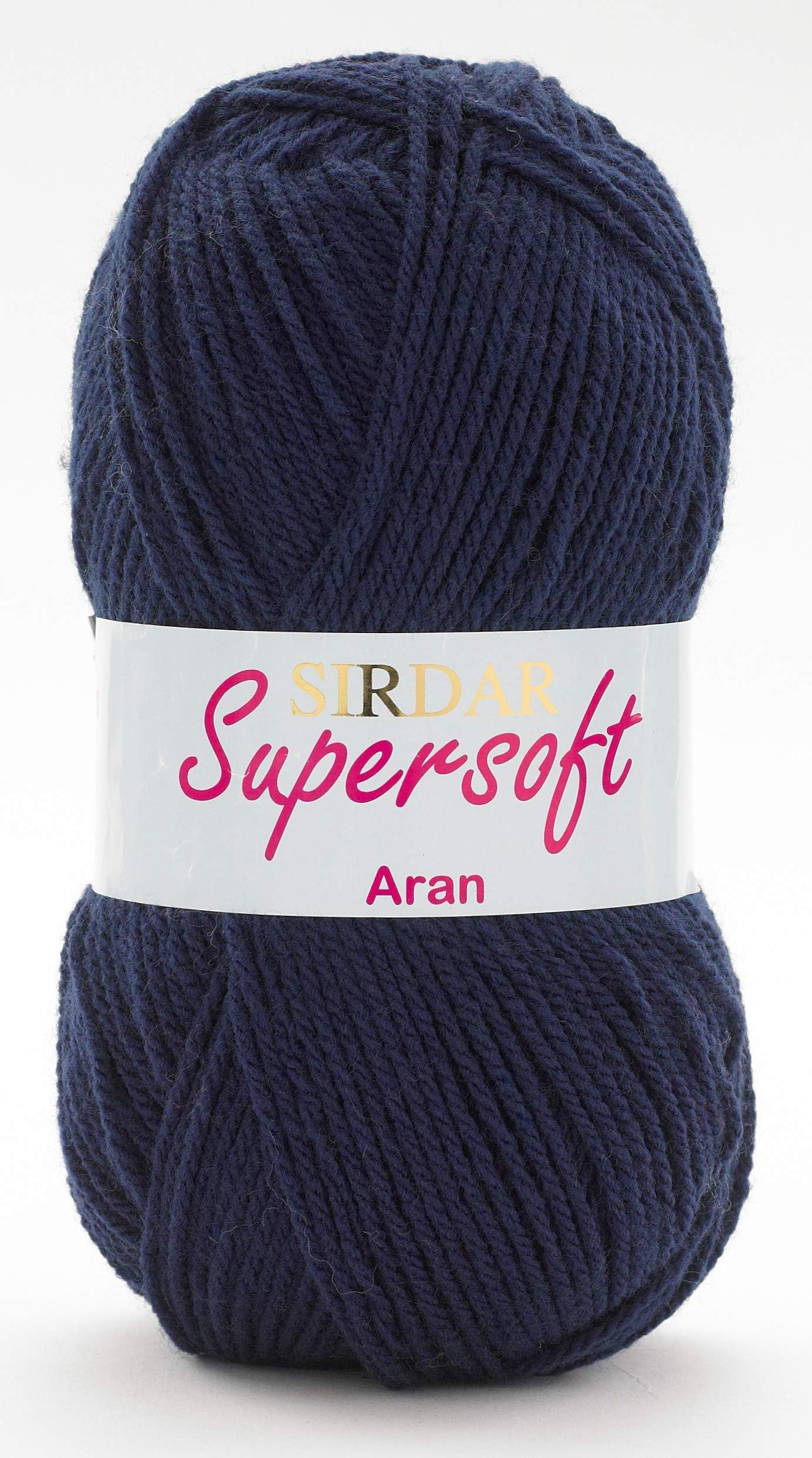 Sirdar Supersoft Aran Knitting Wool/Yarn 100g - 906 Navy