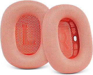Upgraded Ear Cushions for Apple AirPods Max Headphones, GVOEARS Mesh Material Earpads Replacement Cover for AirPods Max with Silicone Gel & Strong Magnet (Pink)