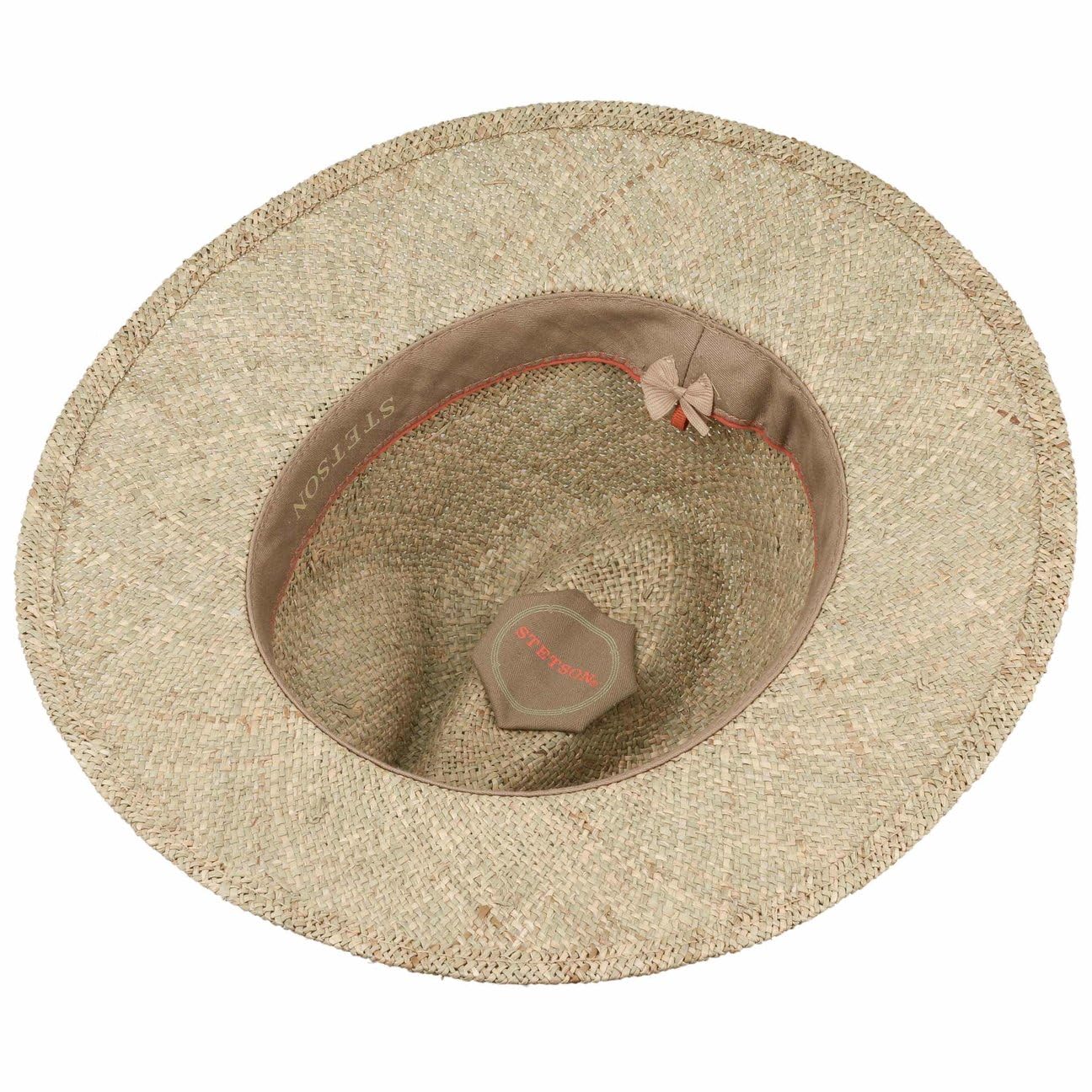 Stetson Caney Seagrass Traveller Herrenhut Sonnenhut mit elegantem Garniturband Unifarbener Strohhut Frühjahr Sommer