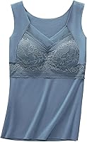 Vista 3 de Camisas térmicas para mujer, con forro polar, sin mangas, camisola elástica, capa base, chaleco cálido, ropa de invierno