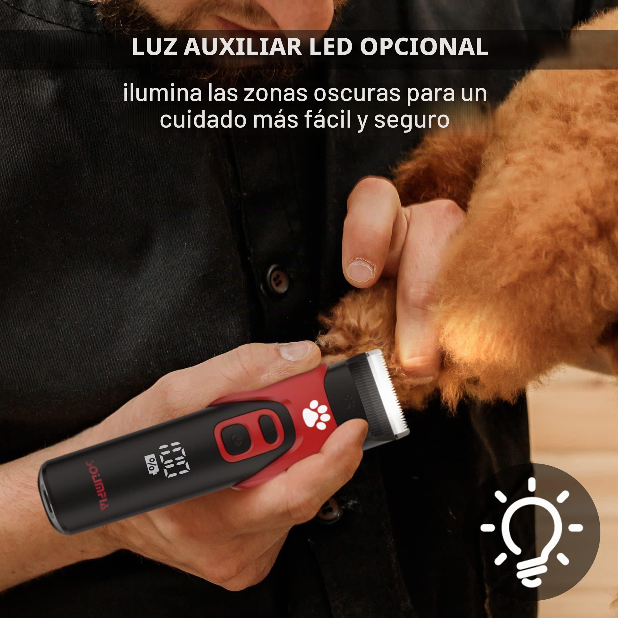 Solimpia Kit de Recortador de Belleza Para Mascotas Eléctricas de Afeitadora Para Para Perros y Gatos se Puede Cargar sin Cuerda y Bajo Ruido Juego Profesional de Recortador Para