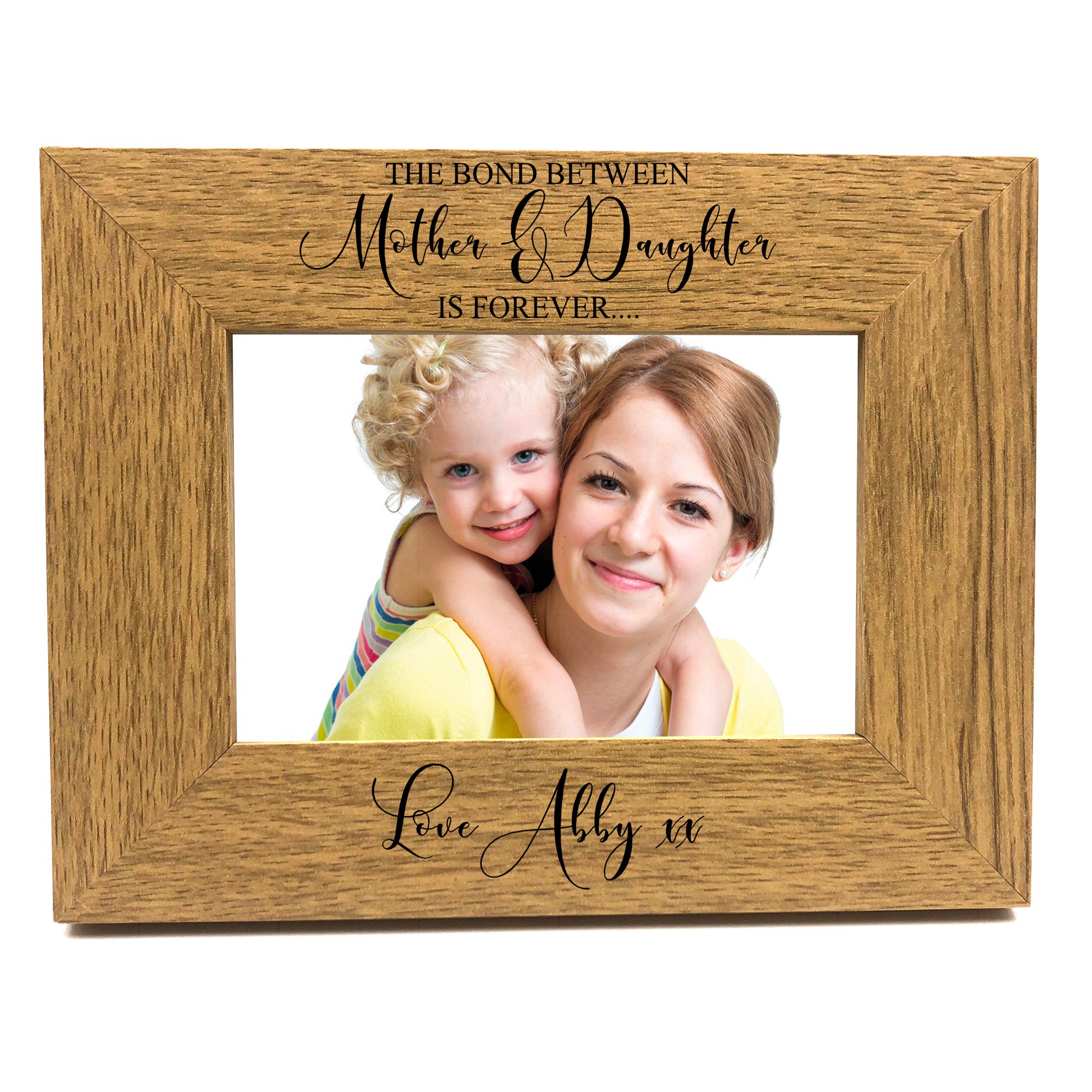 Ukgiftstoreonline The Bond Between Mother And Daughter Is Forever Personalised Photo Frame (8 X 10 Inch)