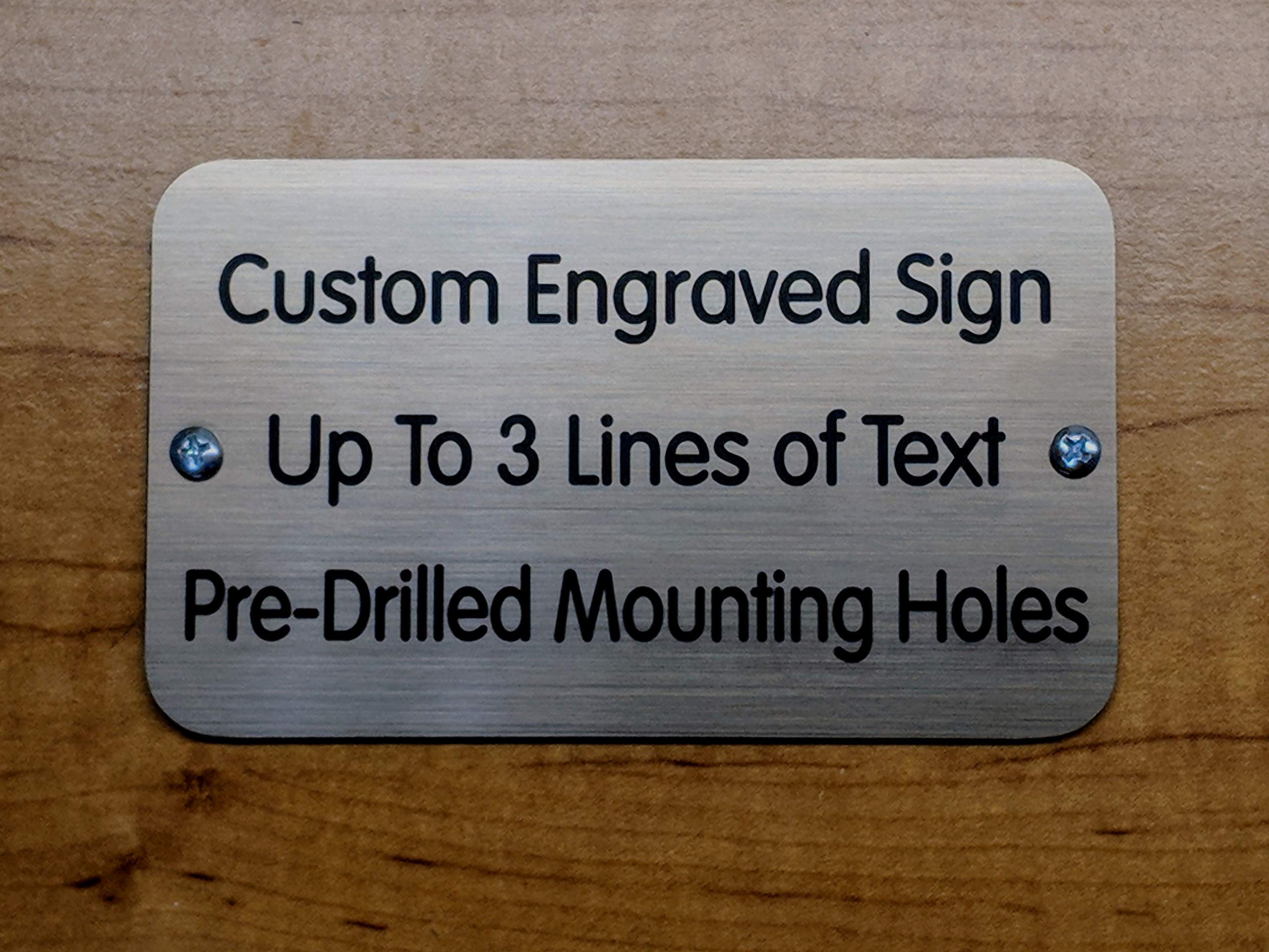 3x5 Custom Engraved Plastic Sign Tag. 3x5