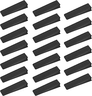 FRIUSATE 20 Pcs Fence Panel Wedges Stop Fence Panels Rattling Black Plastic Wedges Fence Wedges Tile Wedges for Laying Ceramic,Rattling Fences