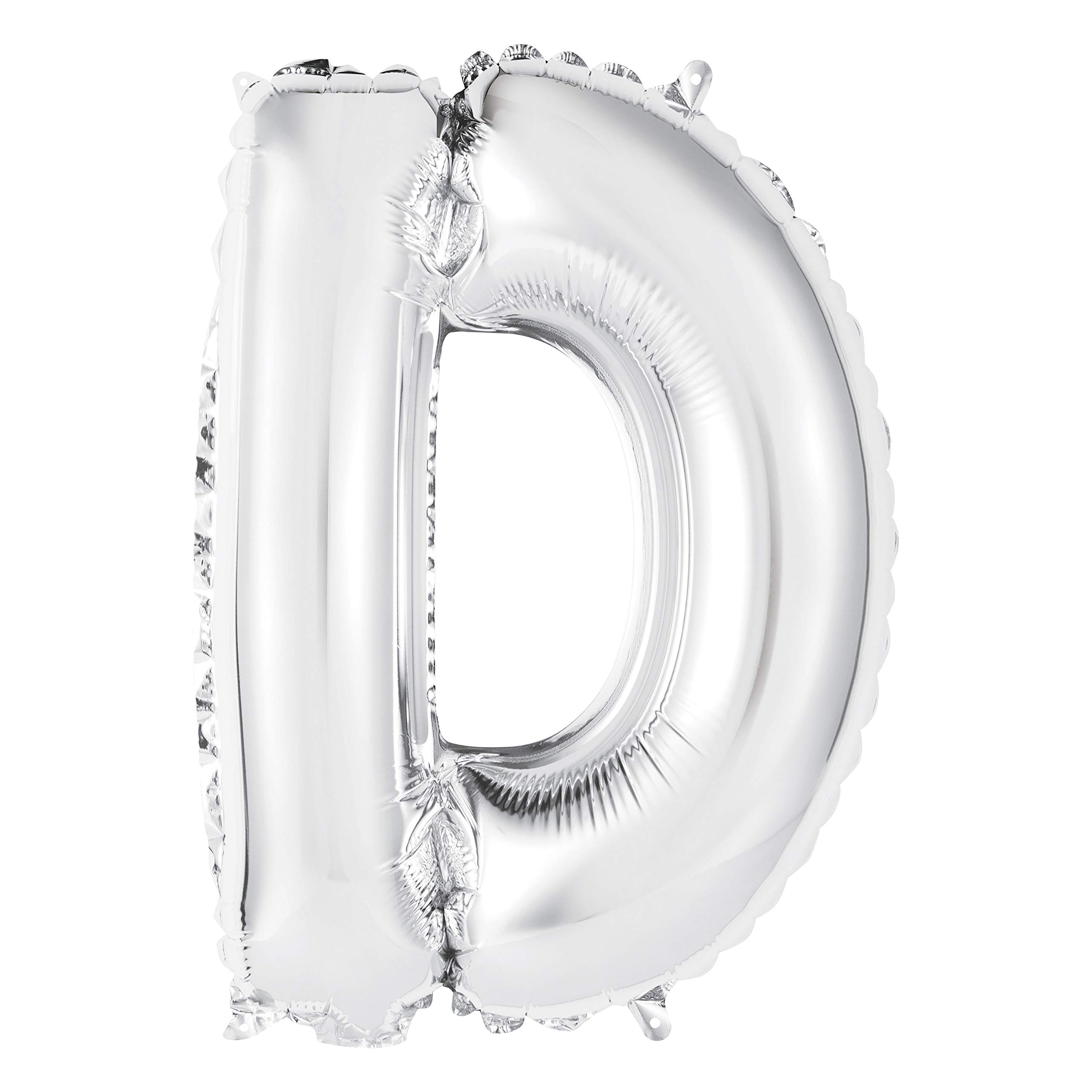 D - Shaped Silver Foil Balloon (35cm) - Stylish Party Decor for Birthdays, Anniversaries & Celebrations - 1 Pc