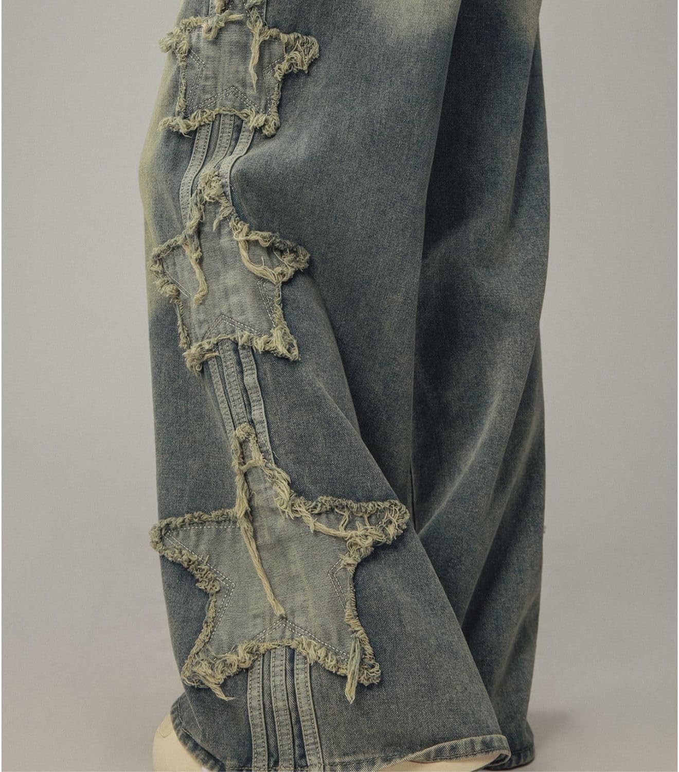Star Jeans for Women Girls Baggy Cute Patchwork Denim Pants Y2k High Waisted Jeans Grunge Aesthetic Clothes - Image 5