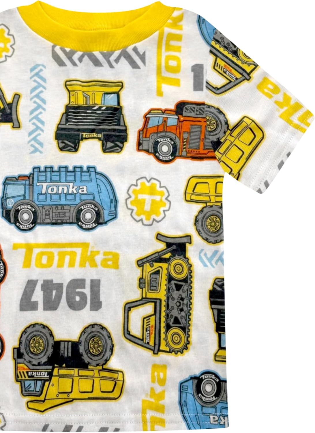 Tonka 4 Piece Pajama Set - Toddler Boys PJ Set with Short Sleeve Shirt Shorts & Pants - Kids Sleepwear Set - Official License - Image 5