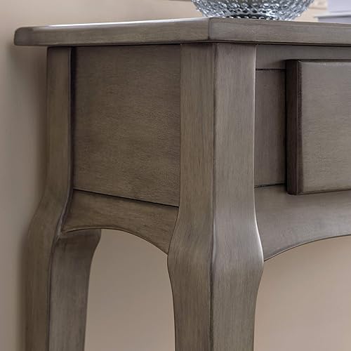 Miniatura 5 de Leick Home Stratus - Mesa de pasillo con soporte para apartamentos, color gris ahumado