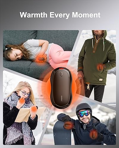 Miniatura 6 de Calentadores de manos recargables, paquete de 2  Calentador recargable de calefacción de 15 horas de largo, calentadores de manos reutilizables,