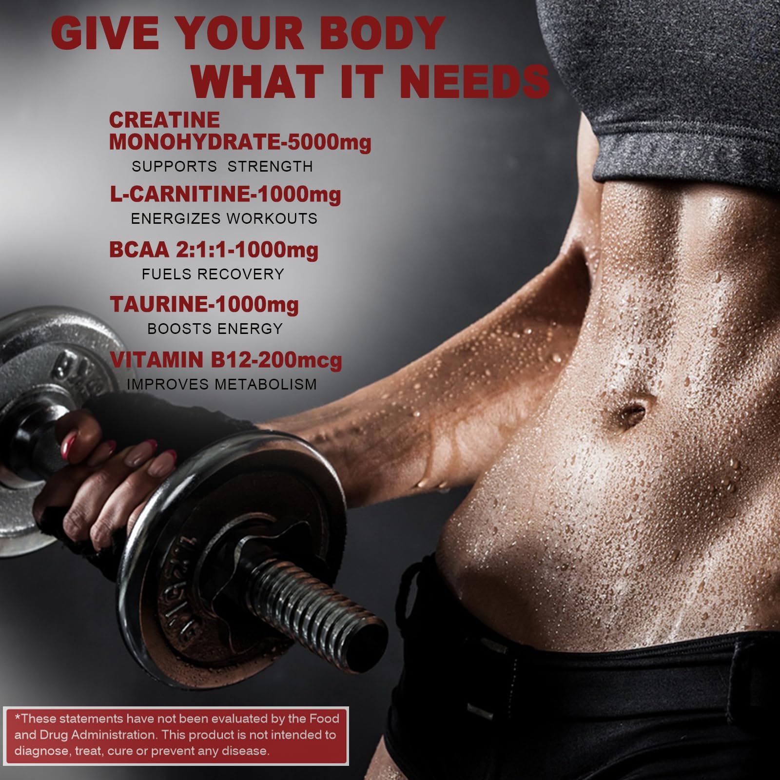 Creatine Monohydrate Gummies 5000mg Sugar Free 120 Strawberry — Amazon image 4
