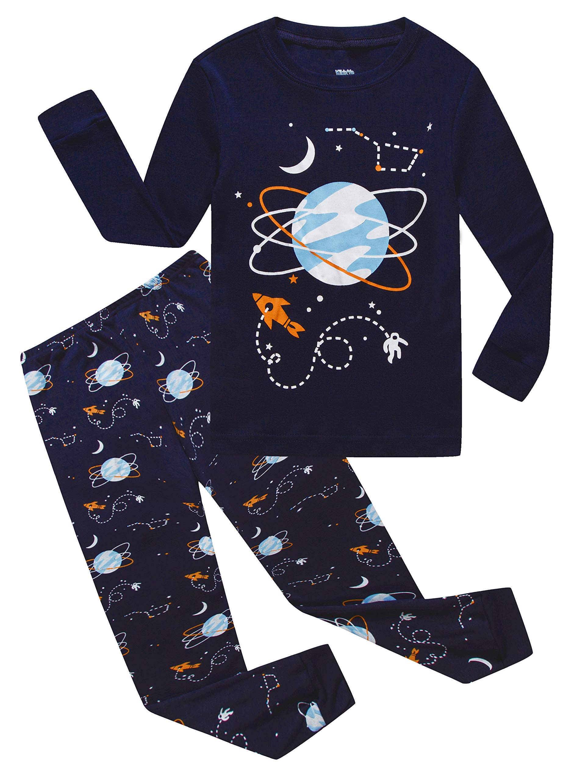 KikizYe Little Big Boys Girls Pajamas Set Kids PJs 100% Cotton Sleepwear