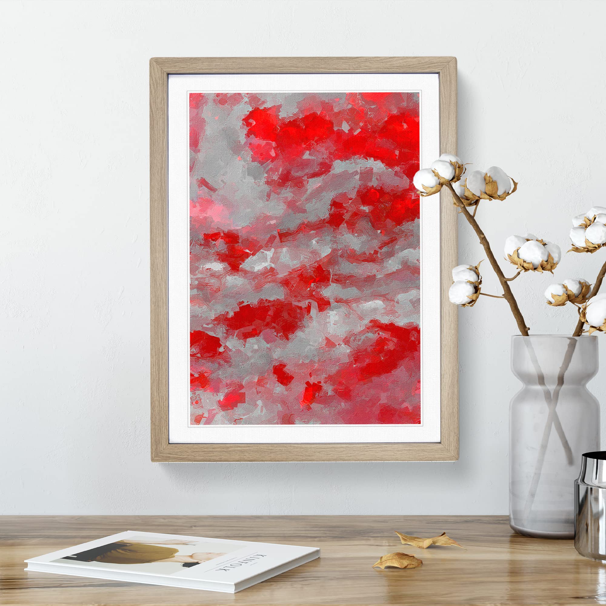 Soul Mate Abstract Framed Print, Oak, A3 (34 x 46 cm) - Image 3