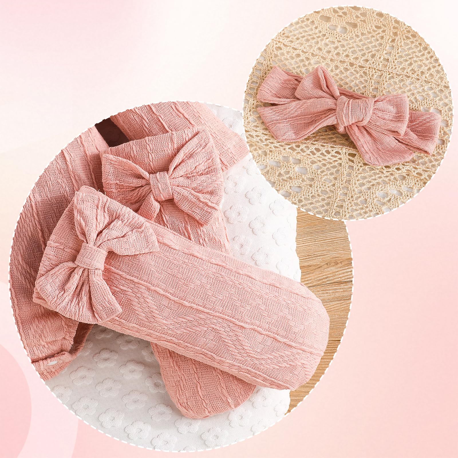 Kunyeah 3Pcs Vestiti per bambina Neonato Ruffle Romper Body a maniche lunghe+Fiocco per capelli+Calzini Tuta neonato a fiori