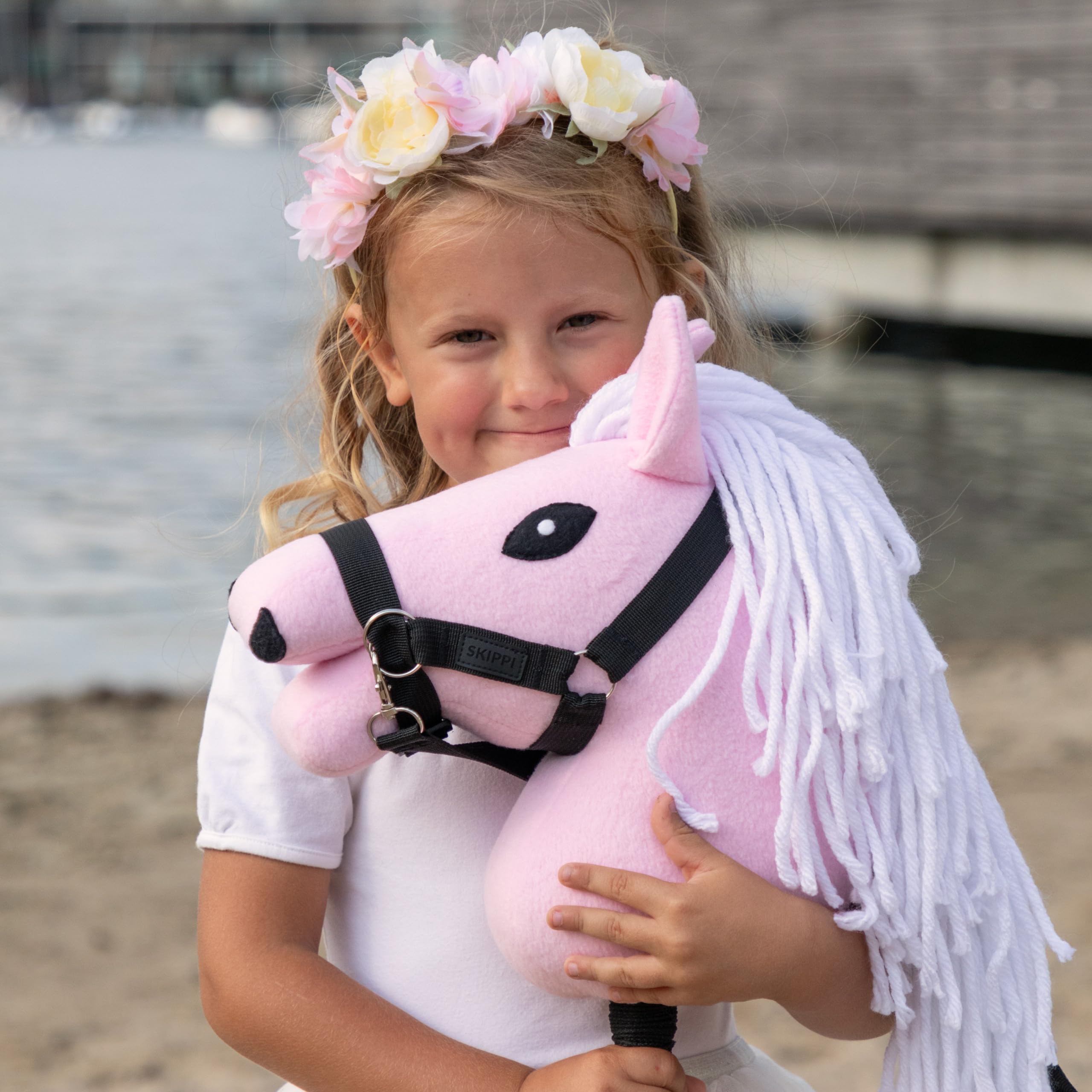 SKIPPI Hobby Horse Pink Headcollar and Reins Set A5 Horse