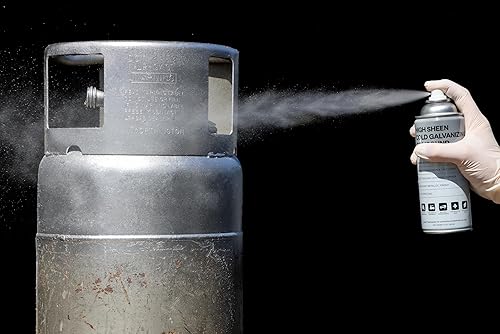 Miniatura 5 de Aerosol de galvanización en frío de alto brillo por Paints For Industry - Pintura en aerosol de esmalte industrial Acero Metal - Caja de 12 (alto