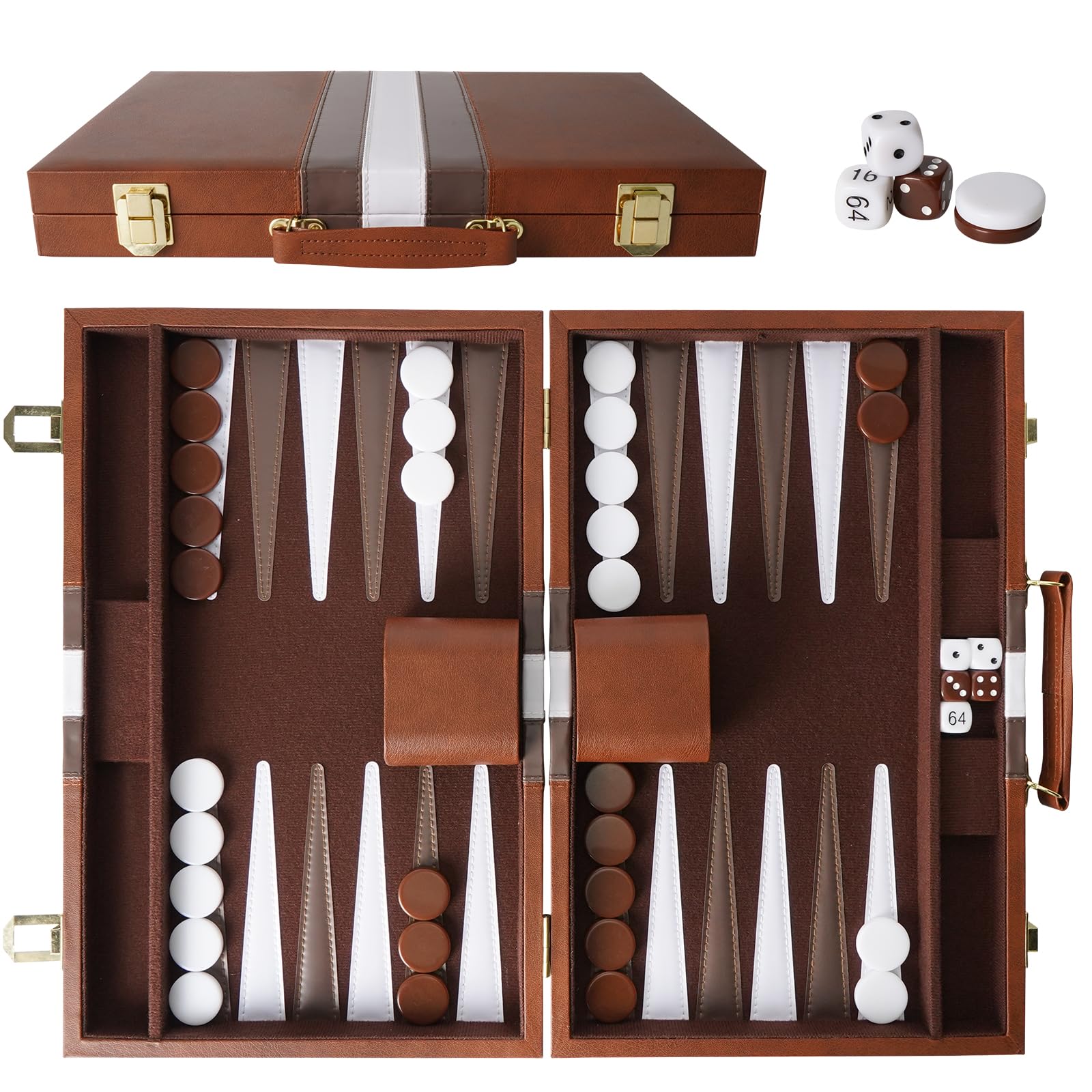 set backgammon 15 pouces pliant 30