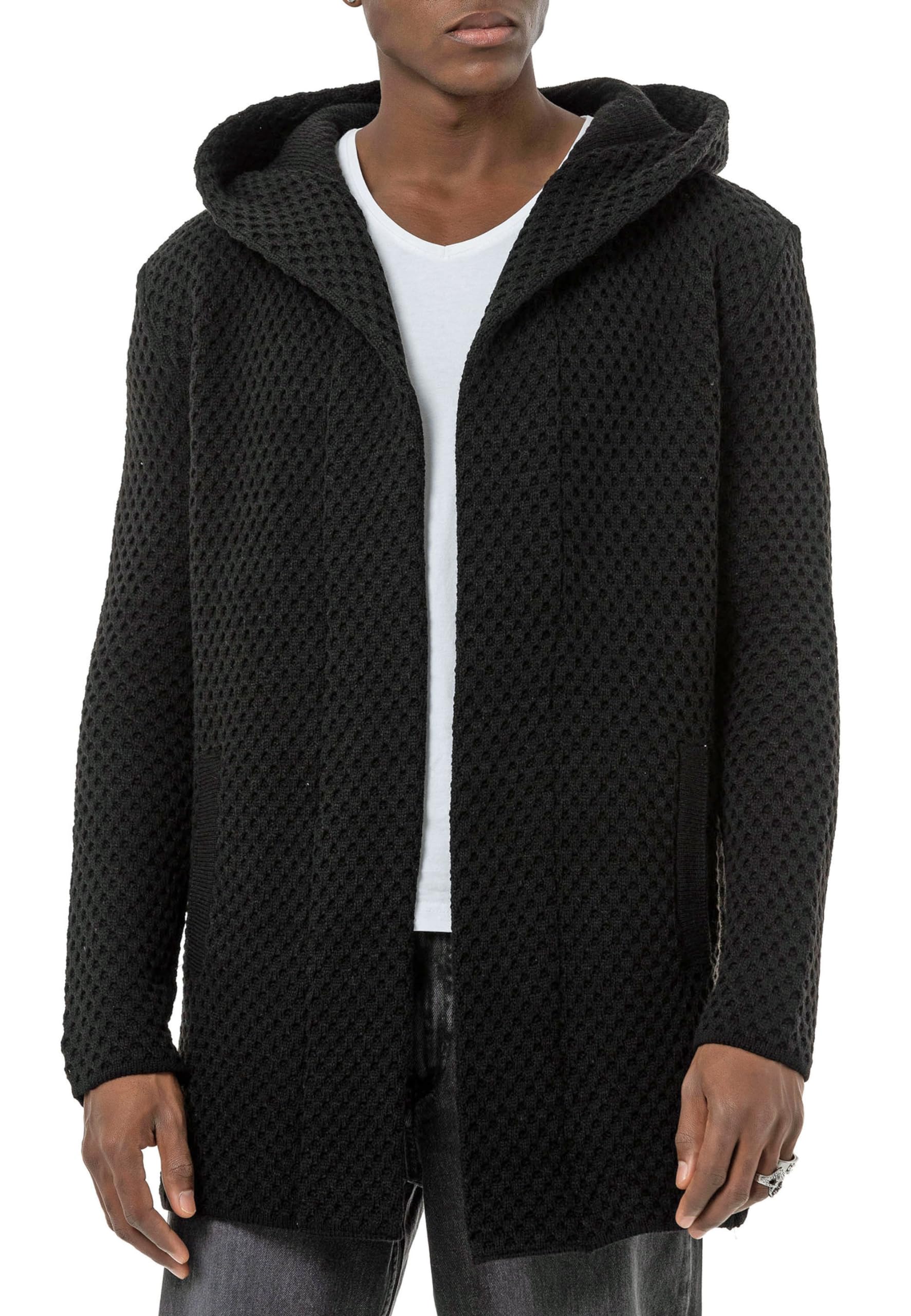 Red Bridge - Cardigan da uomo con cappuccio