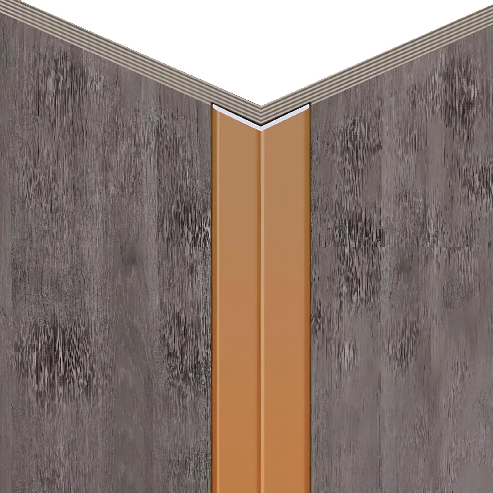 Coayuou Wall Trim Aluminium Corner Guards 100cm* 3Pcs Plastic Angle Trim For Homes, Offices & Retail Spaces – Strong, Long-Lasting & Easy To Install Easy DIY Installation(Gold,20 * 20mm)