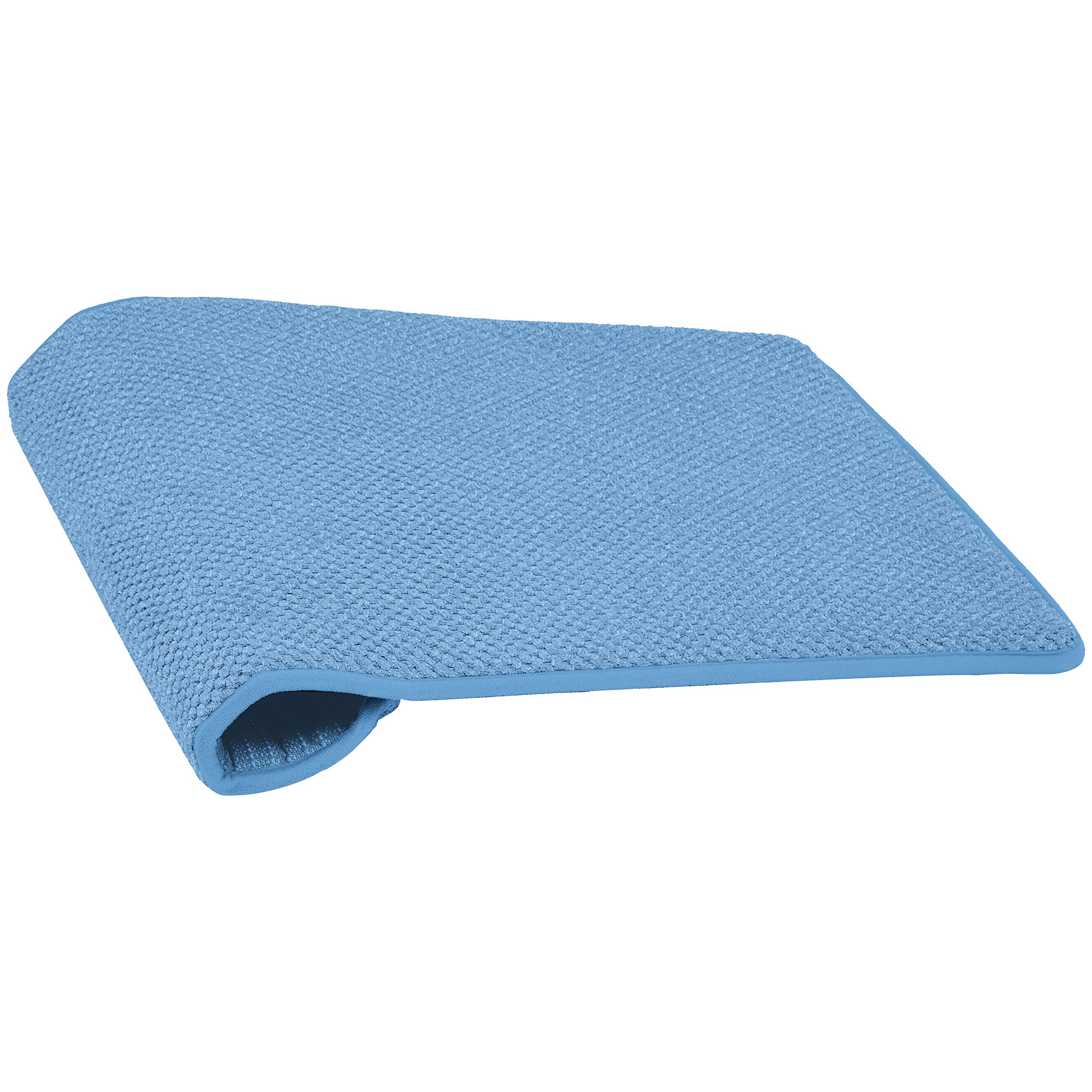 Amazon Basics Textured Memory Foam Bath Mat - Large, Blue