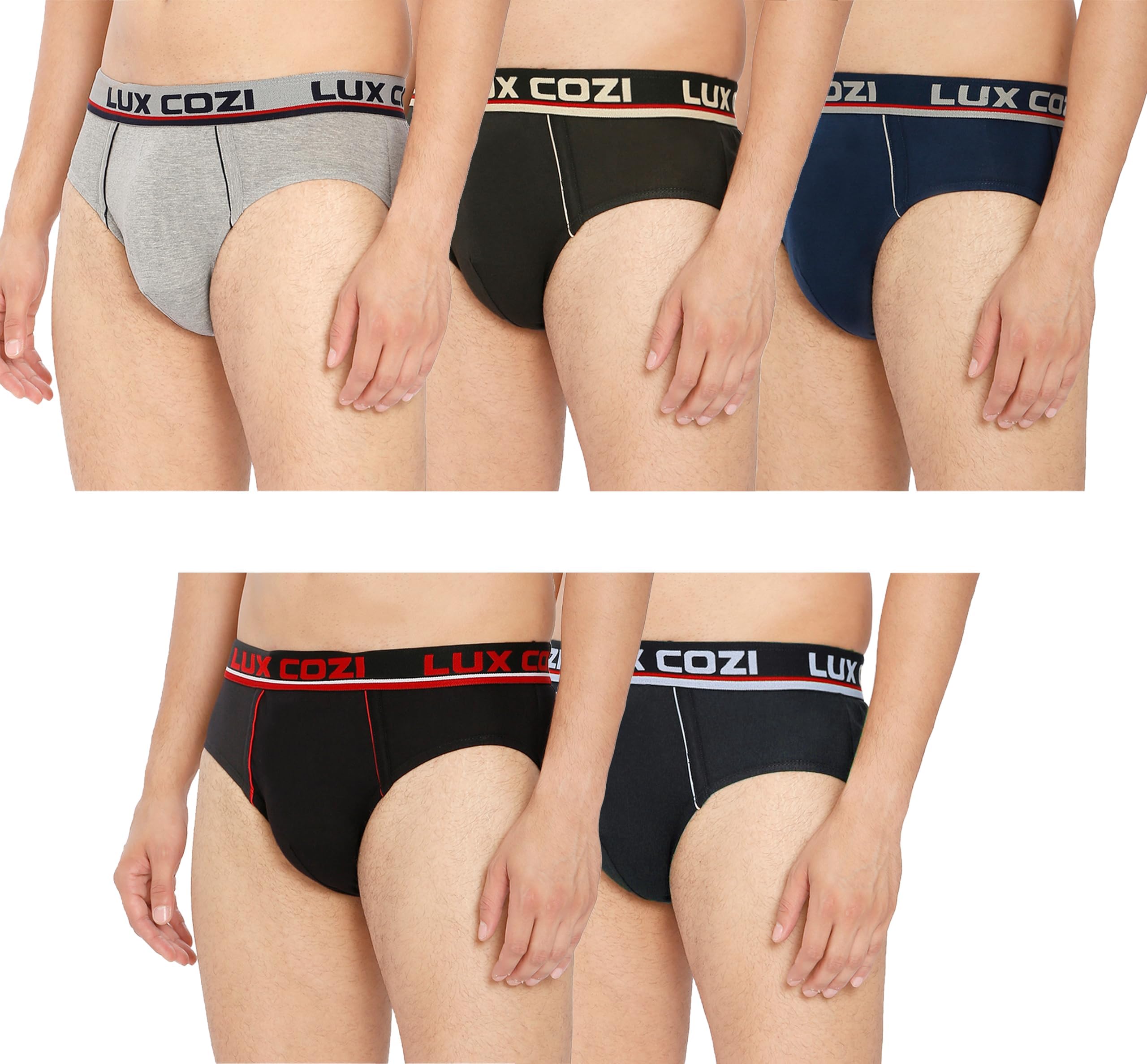 Men's Cotton Brief – Soft, Breathable & All-Day Comfort Innerwear (Pack of 5)