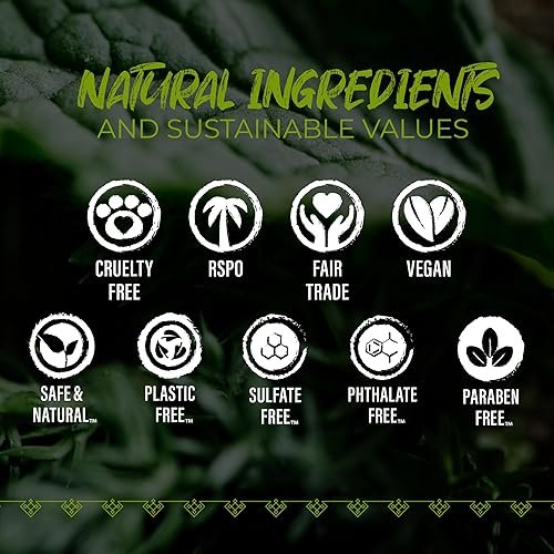 Miniatura 7 de Viori Barra de champú de aceite esencial de menta de árbol de té hecha con agua de arroz, barras de champú totalmente naturales hechas a mano,