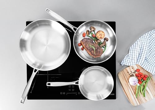 Tramontina Grano Frying Pan 3-Ply Stainless Steel for Induction, Electric, Gas and Ceramic Glass Hobs, Cookware, Kitchen, 20 cm, 1.2 litres, 62155200 - 5