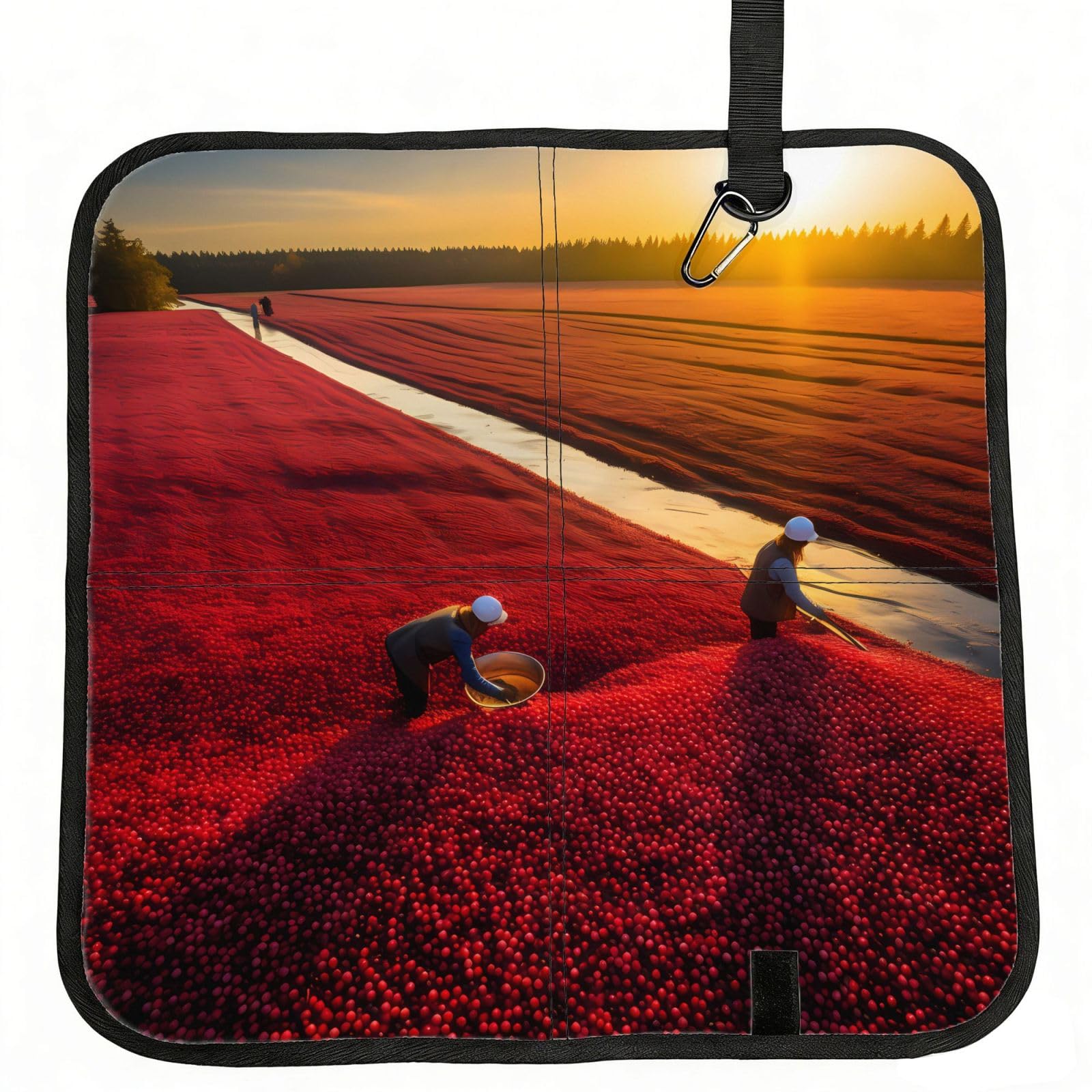 MROWYC lycopene Printed Foldable Seat Cushion - Portable with Carabiner, for Stadium, Camping, Hiking