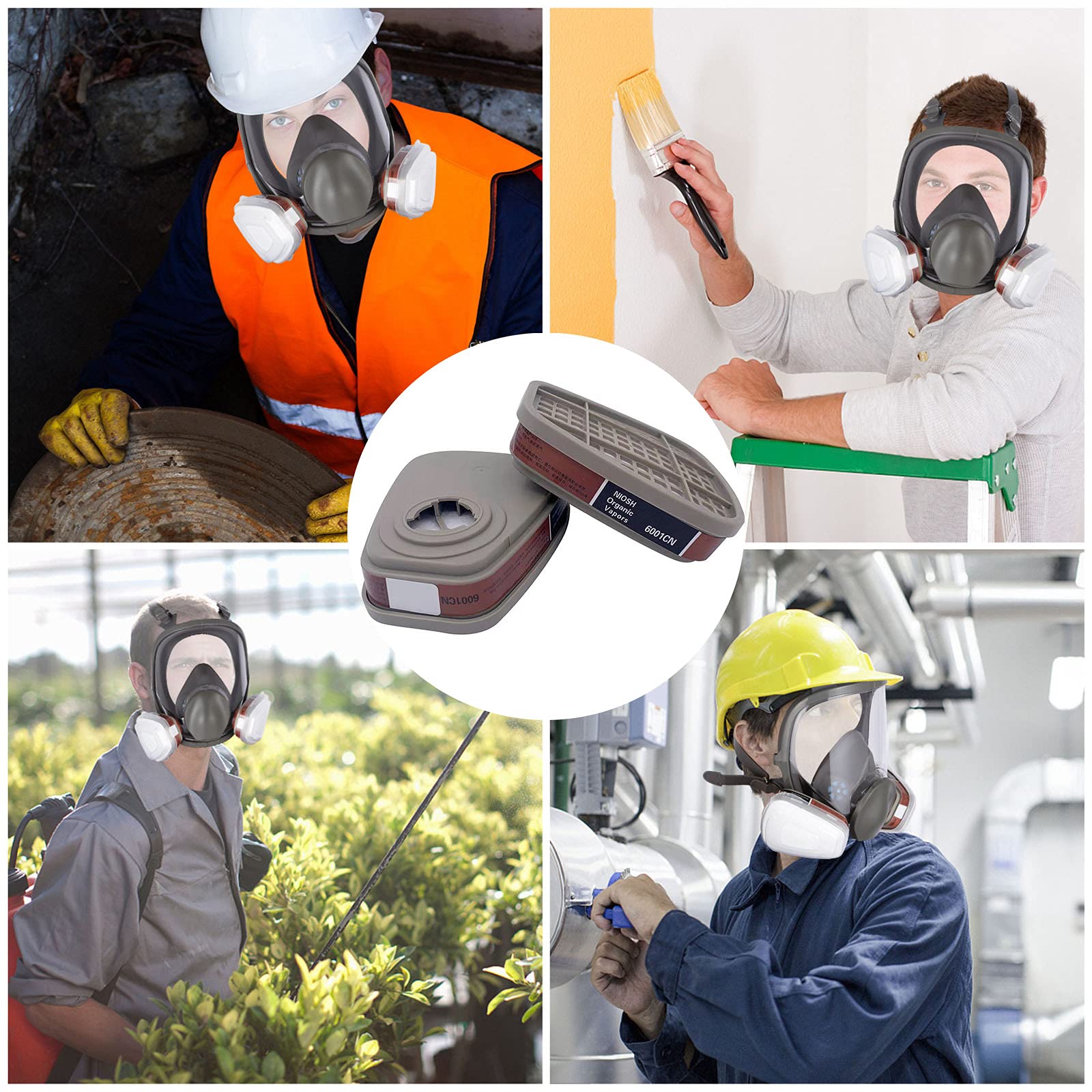 3M Cartouches Pour Respirateur Série 6000, Cartouche Gaz/vapeur