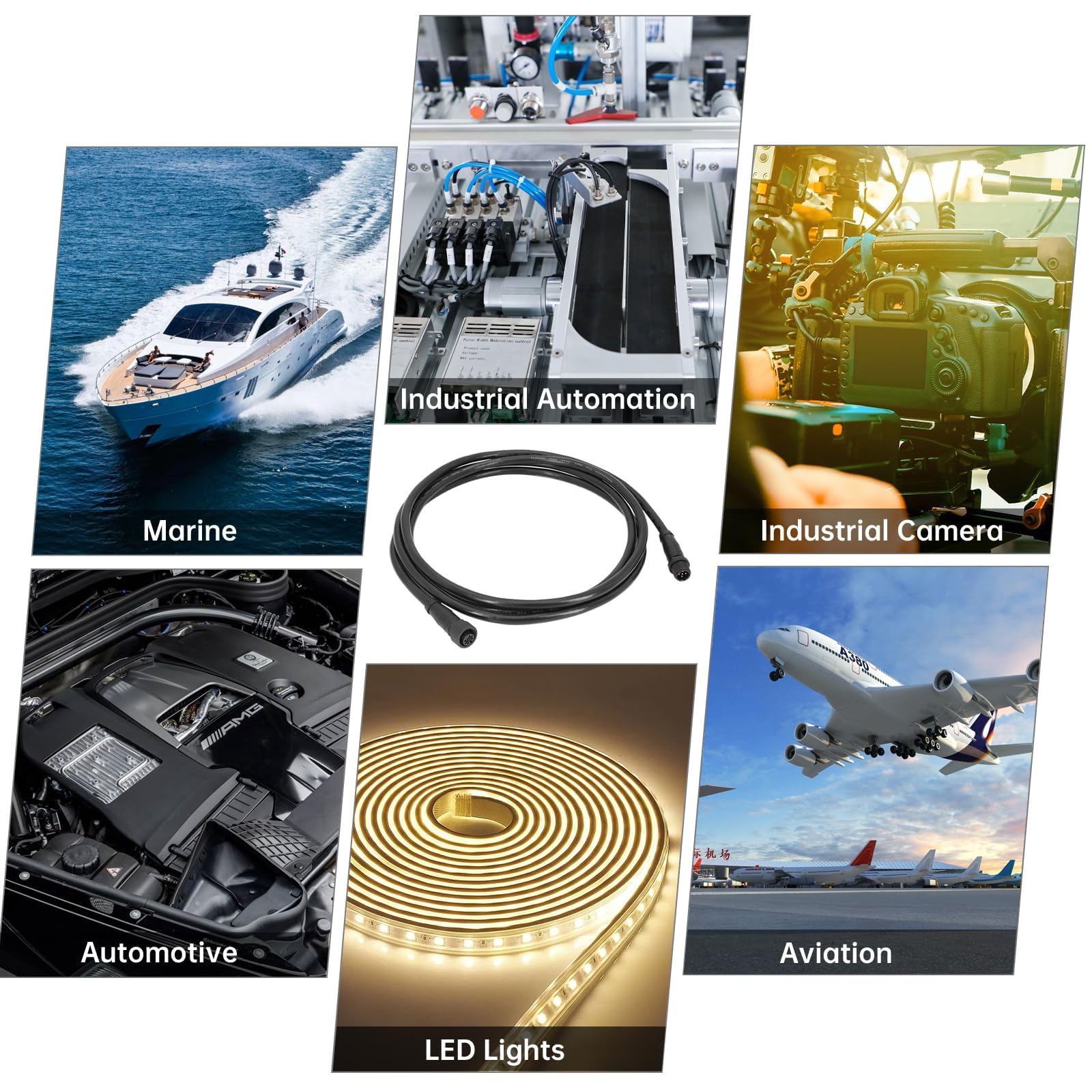 NMEA 2000 Câble d'extension pour système réseau Lowrance Garmin Simrad - Qualité marine NMEA 2000 - Câble d'extension (3 m, jaune)