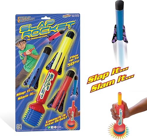 Miniatura 4 de El original E-Z Bofetada Rocket Bomba de Rocket de lanzamiento Conjunto Completo De lanzador con 3-rockets