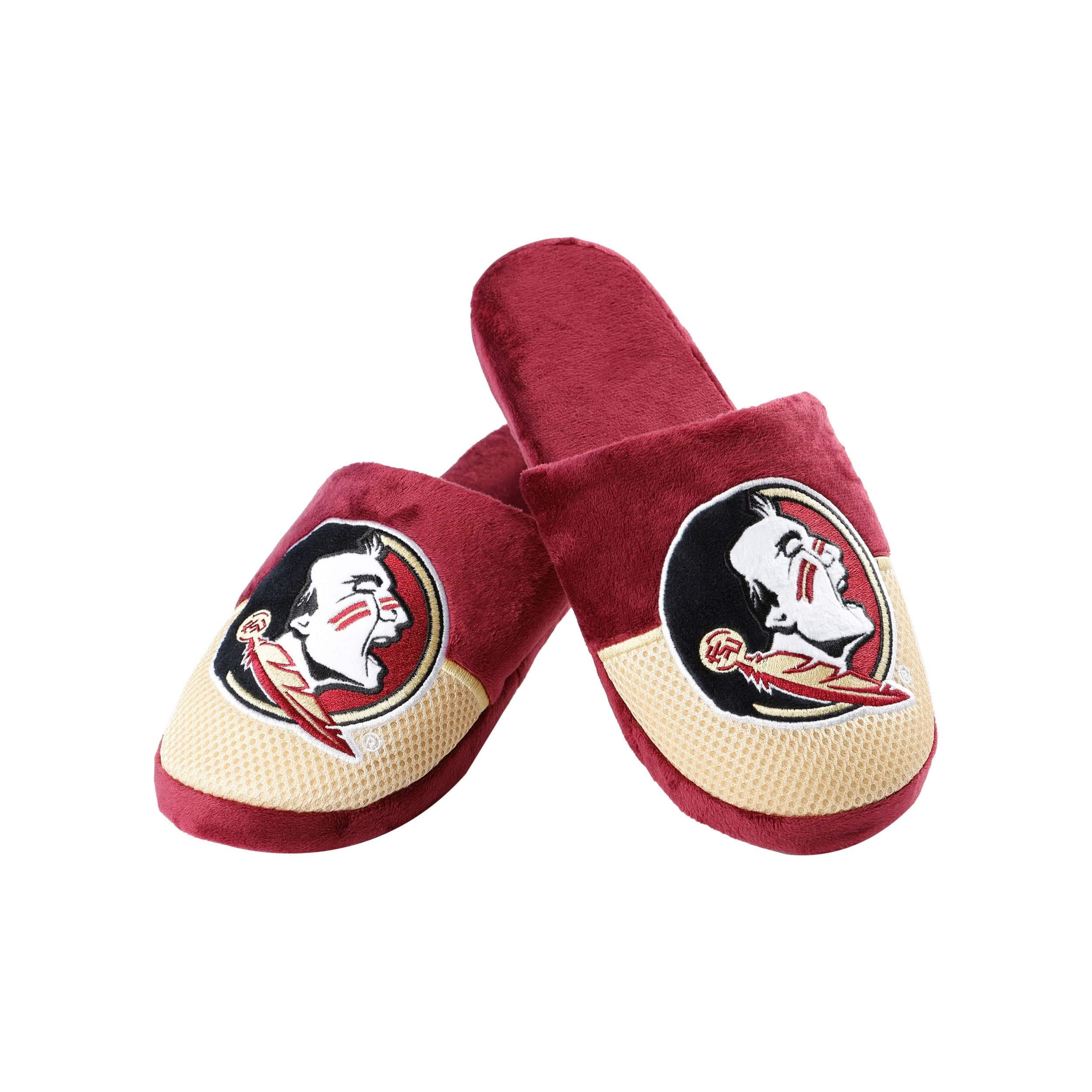 FOCO Oklahoma Sooners NCAA Mens Team Logo Staycation Slippers