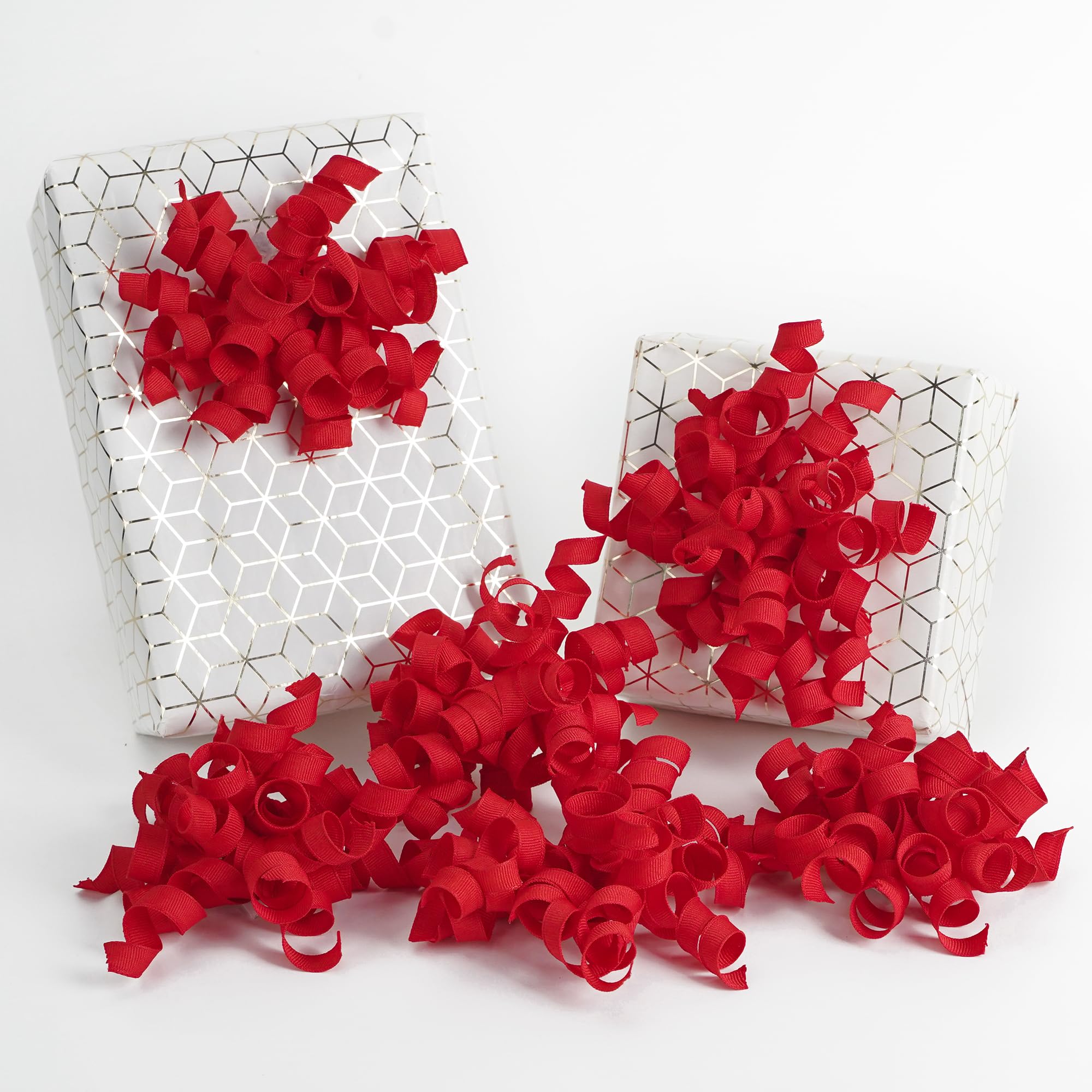 HUIHUANG Red Bows for Gift Wrapping, Red Curly Ribbon Bows Self Adhesive Burst Gift Bow for Christmas Presents, Wine Bottle, Treat Bags, Valentine's