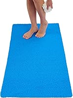 Vista 55 de ENKOSI Alfombra antideslizante para ducha y baño Loofah - Comodidad acolchada suave - Sin ventosas para bañeras lisas o texturizadas - Drenaje